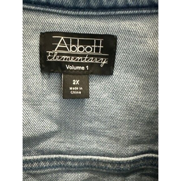 Abbott Elementary Volume 1 Teachers Edition Denim Jean Jacket 2X Plus Size NWT - Picture 3 of 16